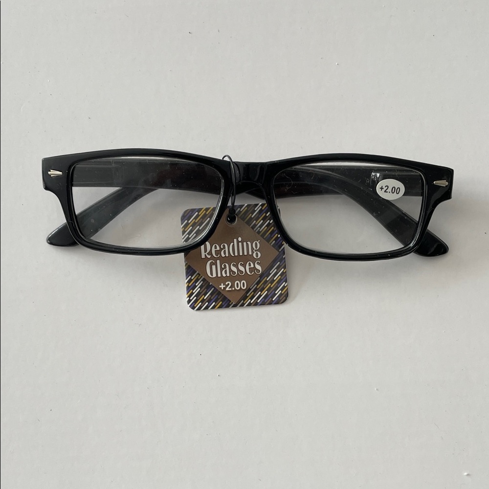 Black Reading Glasses +2.00